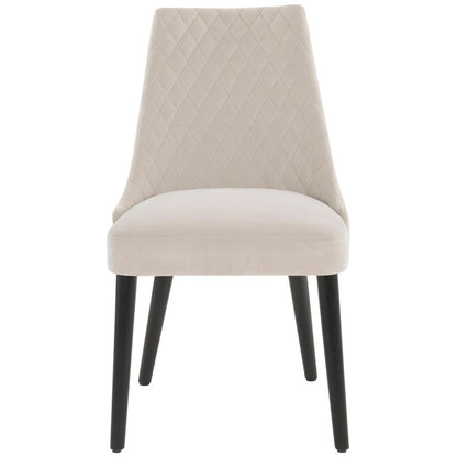 Moran Atlas Dining Chair 2 Pack Velvet Light Grey Fabric
