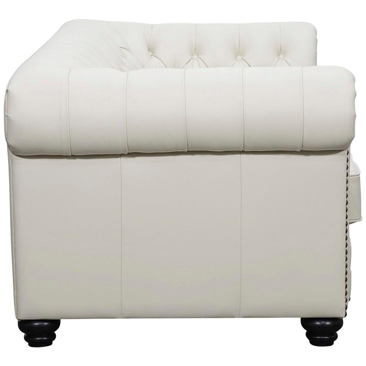 Moran Bastille II 2 Seater Leather Sofa Antique Meringue