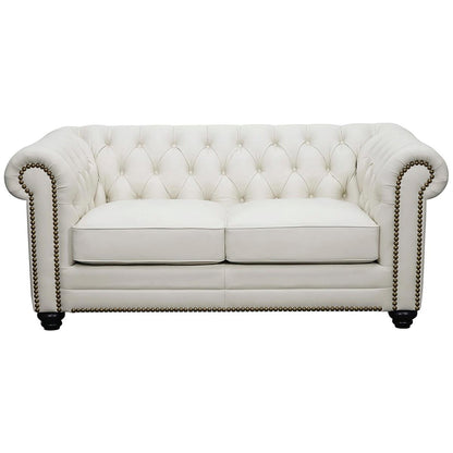 Moran Bastille II 2 Seater Leather Sofa Antique Meringue
