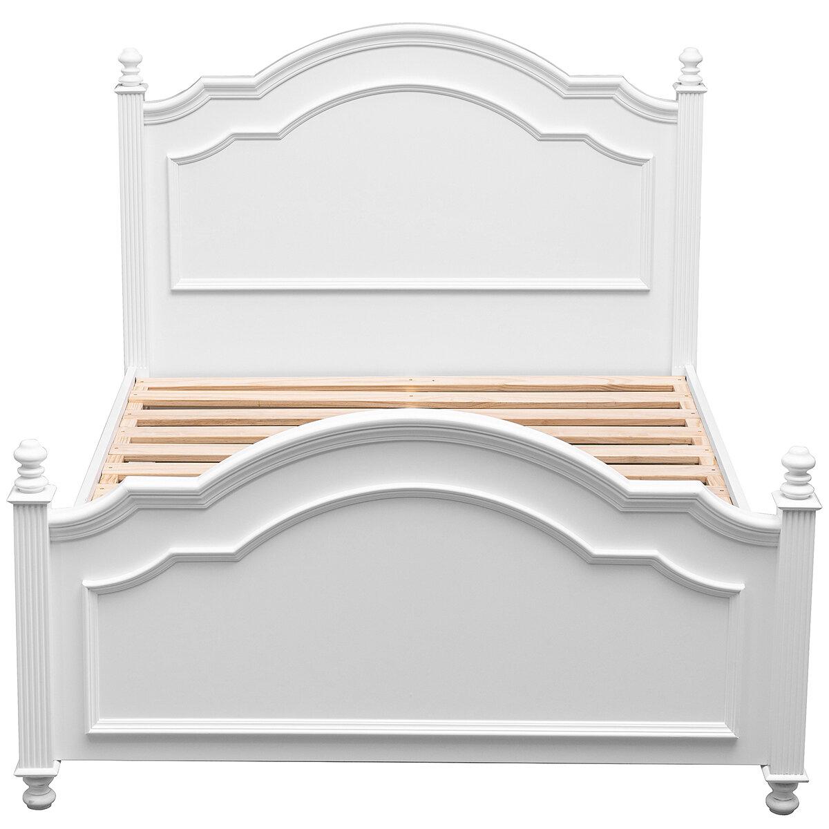Moran Cassis Queen Bed with Encasement and Slats White