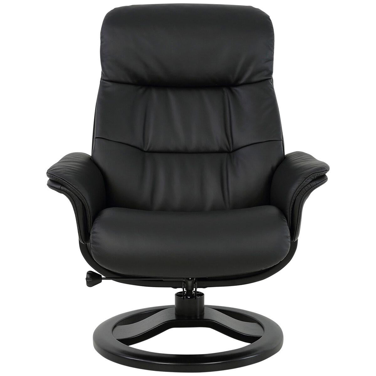 Moran Fjords Anne R-Base Large Chair and Ottoman Sea Green