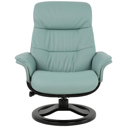 Moran Fjords Anne R-Base Large Chair and Ottoman Sea Green