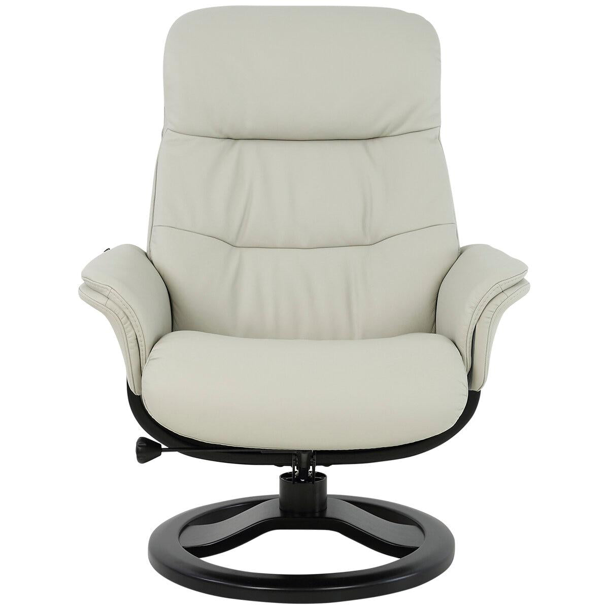 Moran Fjords Anne R-Base Large Chair and Ottoman Sea Green