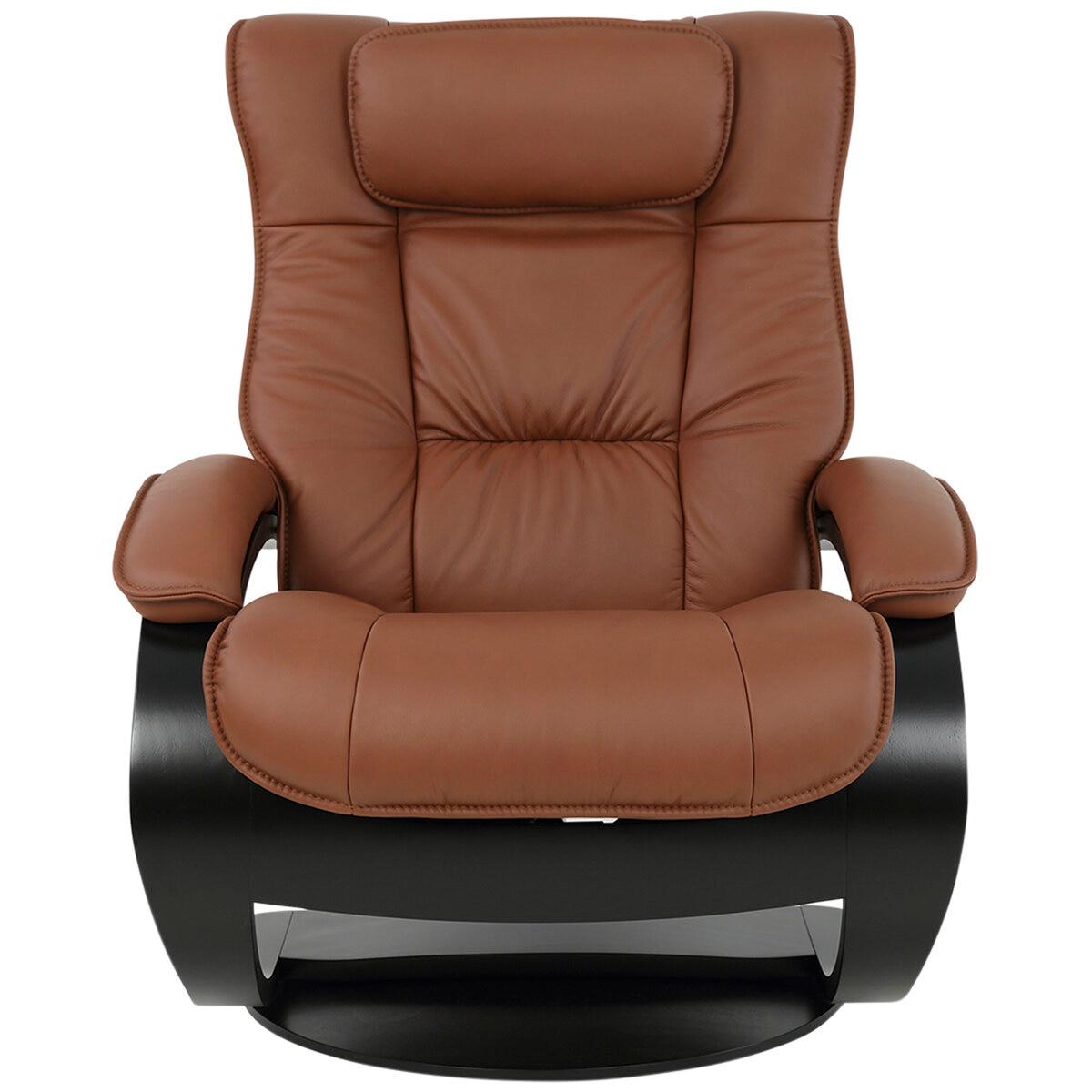 Moran Fjords Regent C-Base Large Chair and Ottoman Black