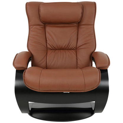Moran Fjords Regent C-Base Large Chair and Ottoman Black