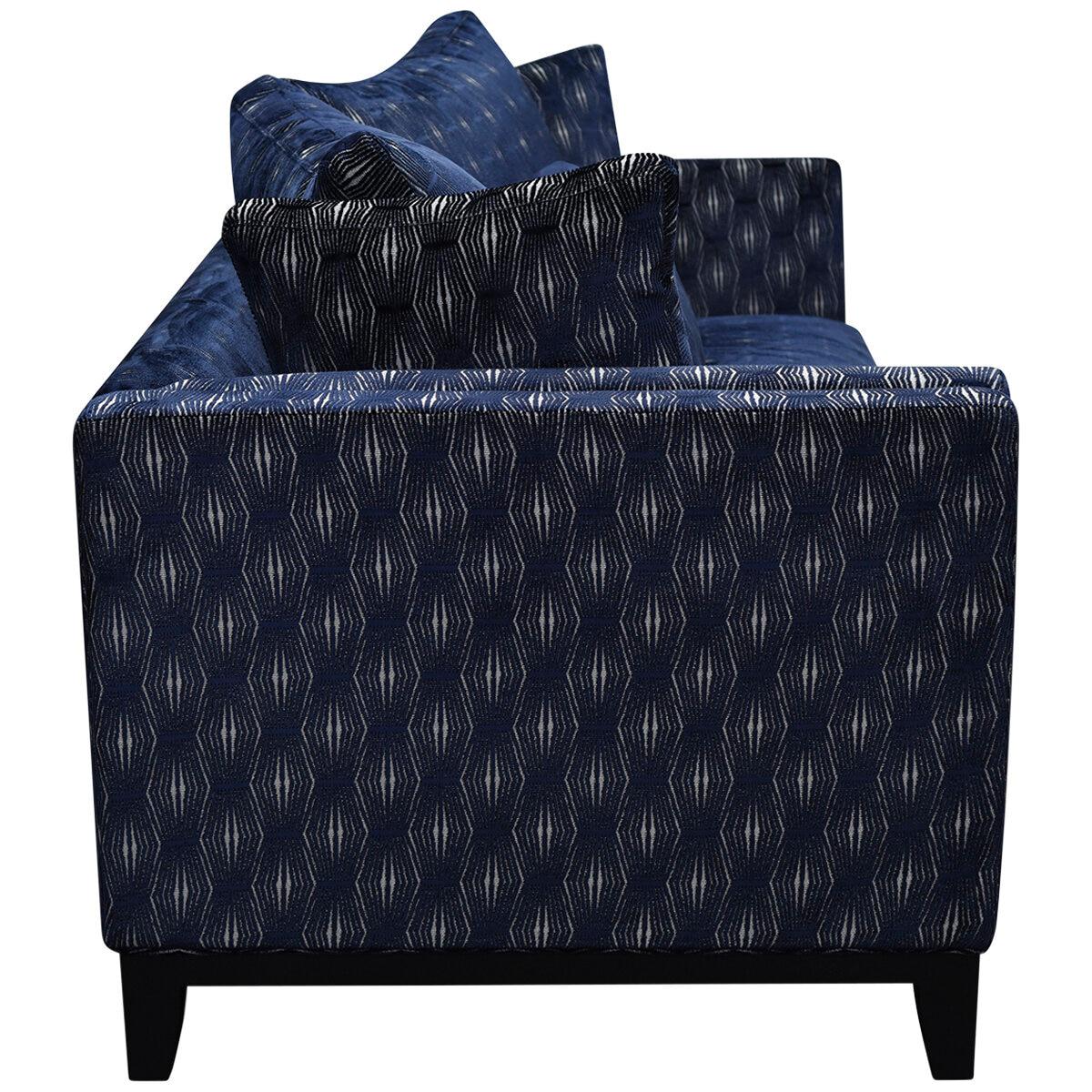 Moran Florence 3 Seater Warwick Fairmont Navy Fabric Sofa