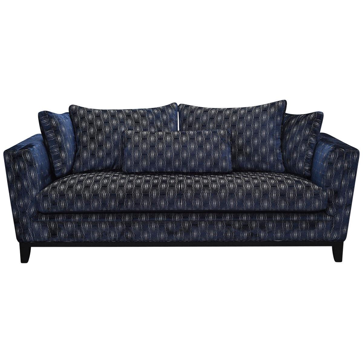 Moran Florence 3 Seater Warwick Fairmont Navy Fabric Sofa