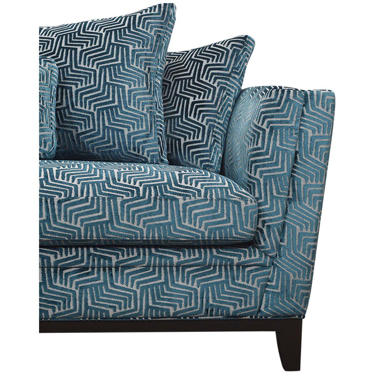 Moran Florence Fabric Sofa 3 Seater Plaza Teal