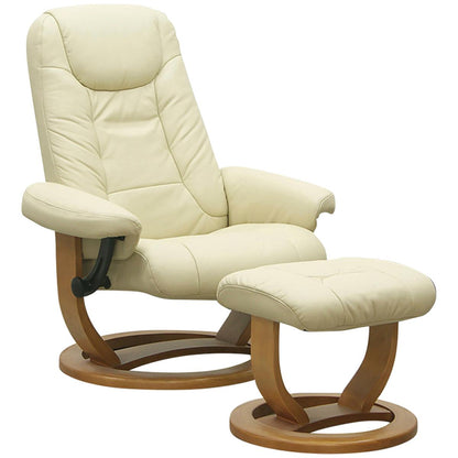 Moran Maitland Large Chair and Ottoman Set - Dunbar Natural