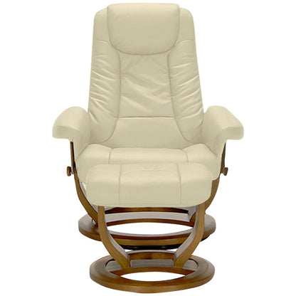 Moran Maitland Large Chair and Ottoman Set - Dunbar Natural