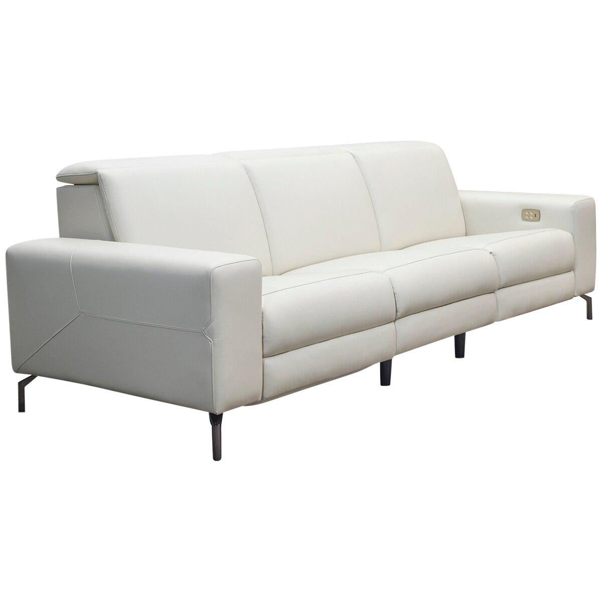 Moran Nevada 3.0S Leather Motorized Recliner Premium Meringue