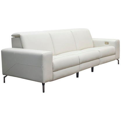 Moran Nevada 3.0S Leather Motorized Recliner Premium Meringue
