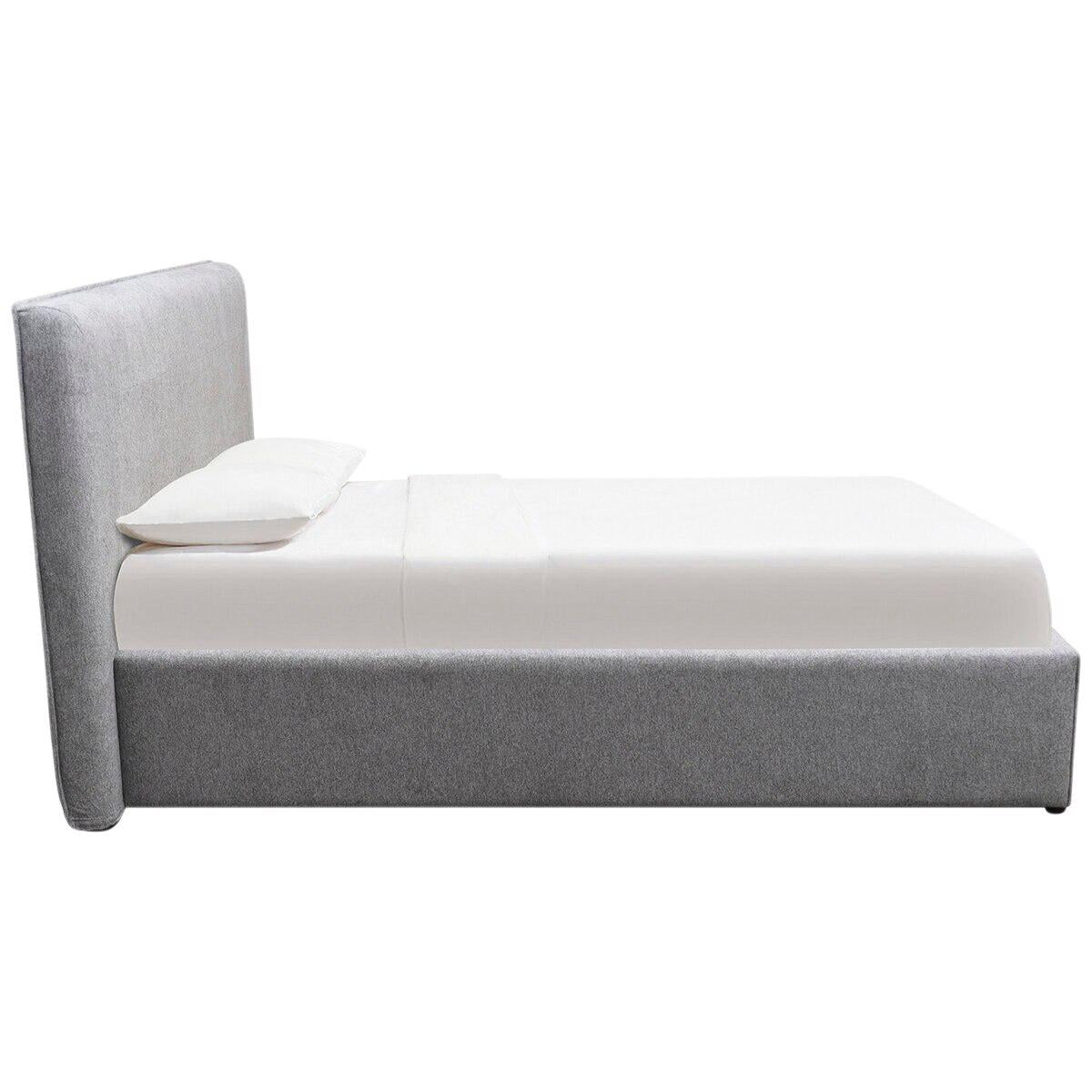 Moran Ora Queen Bedhead with Encasement with Slated Base Kinder Dove