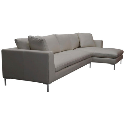 Moran Pico 3.5 Seater Sofa with Right Chaise Dove Silver