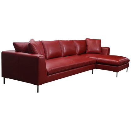 Moran Pico 3.5 Seater Sofa with Right Chaise White Berry Silver