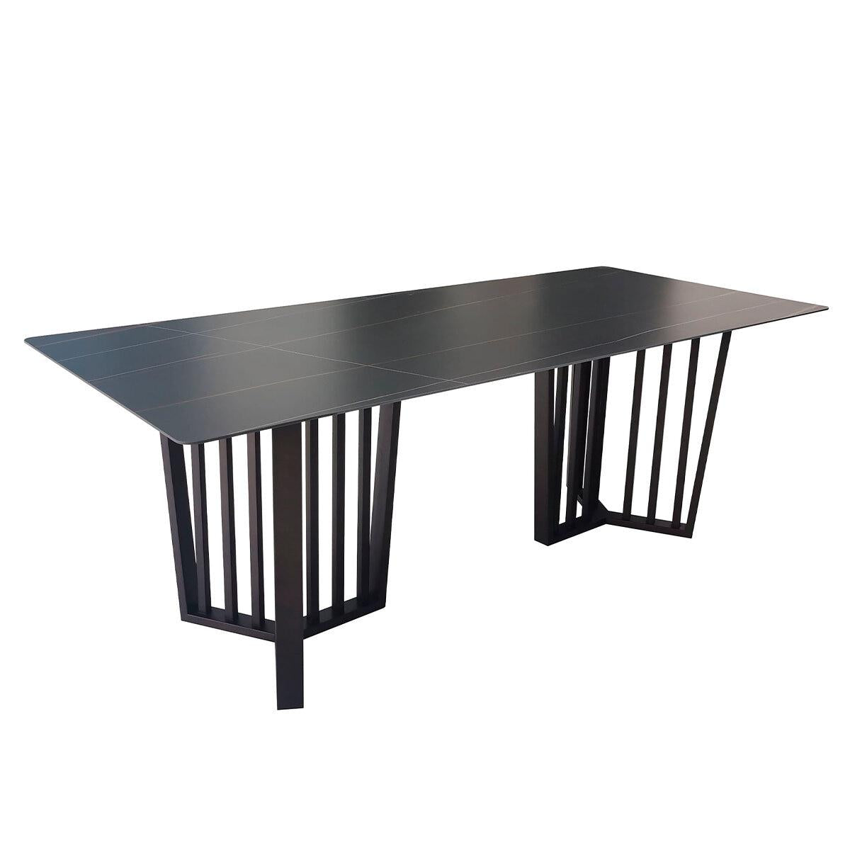 Moran Prague Black And Gold Dining Table 2.4m