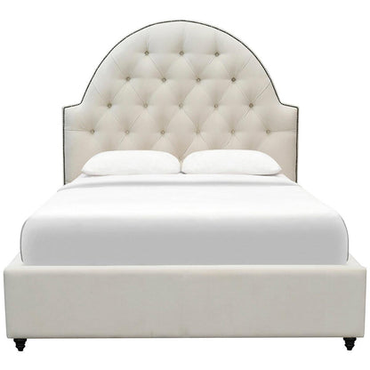Moran Princess Double BedHead With Encasement and Slatted Base Plush Indigo