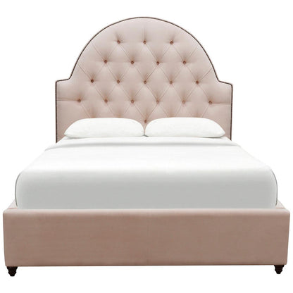 Moran Princess Double BedHead With Encasement and Slatted Base Plush Indigo