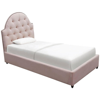 Moran Princess King Single Bed Head with Encasement and Slatted Base Petal