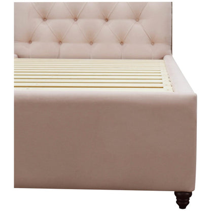 Moran Princess King Single Bed Head with Encasement and Slatted Base Petal