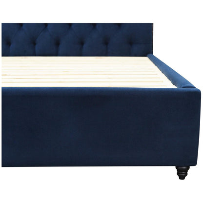 Moran Princess King Bed Frame Plush Indigo