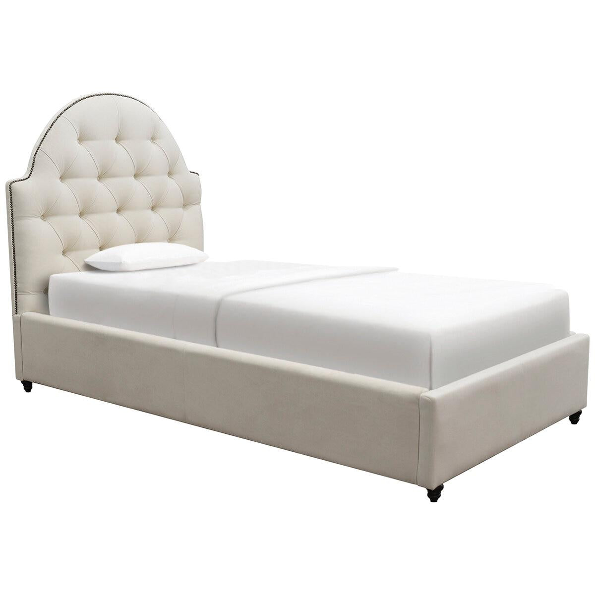 Moran Princess King Single Bed Head with Encasement and Slatted Base Petal