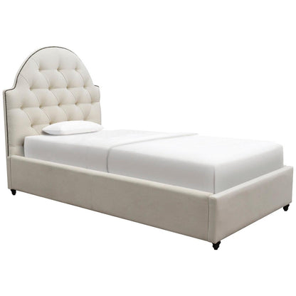 Moran Princess King Single Bed Head with Encasement and Slatted Base Petal