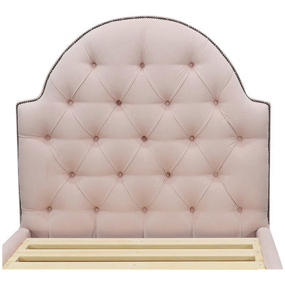 Moran Princess King Single Bed Head with Encasement and Slatted Base Petal