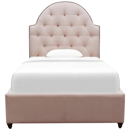 Moran Princess King Single Bed Head with Encasement and Slatted Base Petal