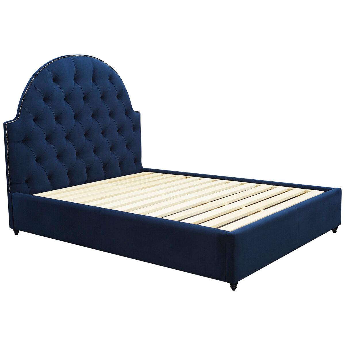 Moran Princess Queen BedHead With Encasement With Slatted Base Plush Bone