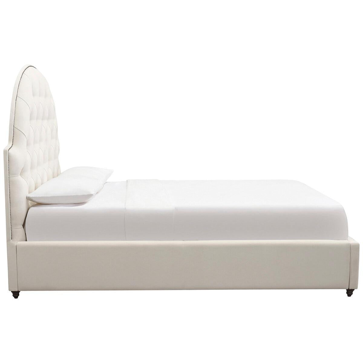Moran Princess Queen BedHead With Encasement With Slatted Base Plush Bone