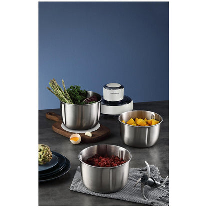 Morphy Richards Electric Chopper With 3 Bowls And Accessories White MRCH35WT