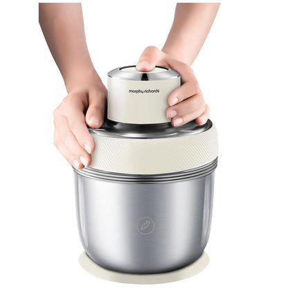 Morphy Richards Electric Chopper With 3 Bowls And Accessories White MRCH35WT