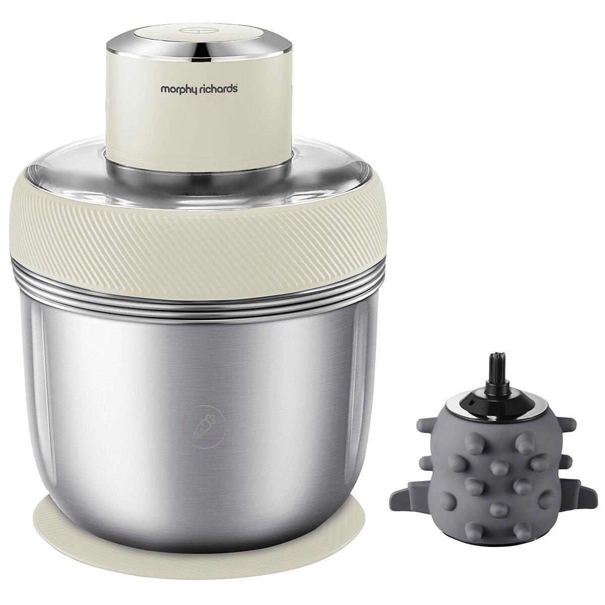 Morphy Richards Electric Chopper With 3 Bowls And Accessories White MRCH35WT
