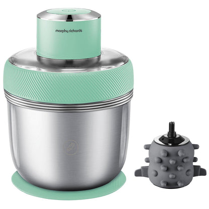 Morphy Richards Electric Chopper With 3 Bowls And Accessories Spearmint Green MRCH35SG