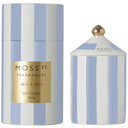 Moss St Ceramic Candles 2 Pack x 360g Camellia and White Lotus And Iris and Oud