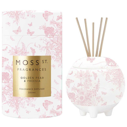 Moss St. Fragrances Diffuser 350ml Golden Pear And Freesia Floral Design