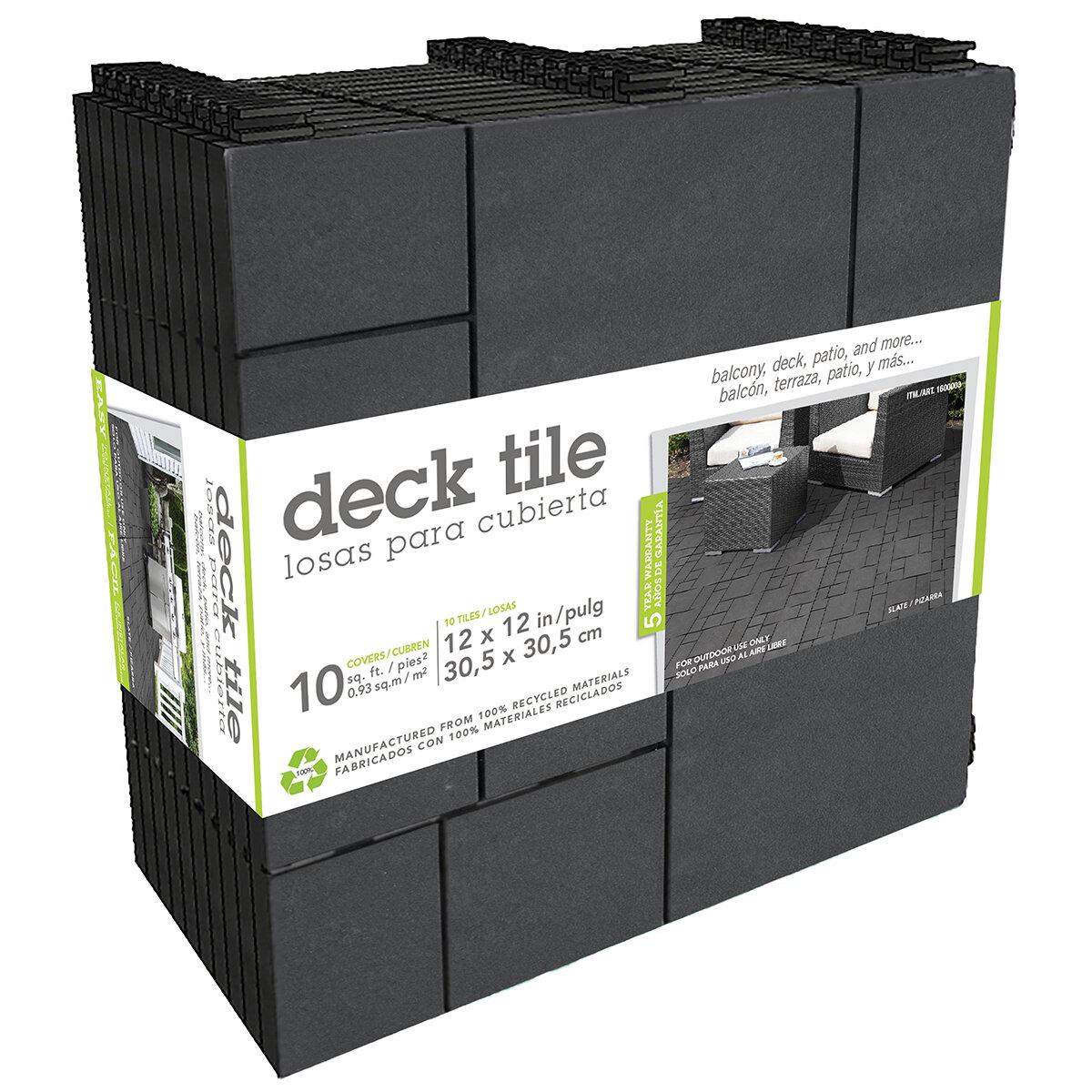 Multy Home 30 x 30cm Mosaic Deck Tile 10 Pack