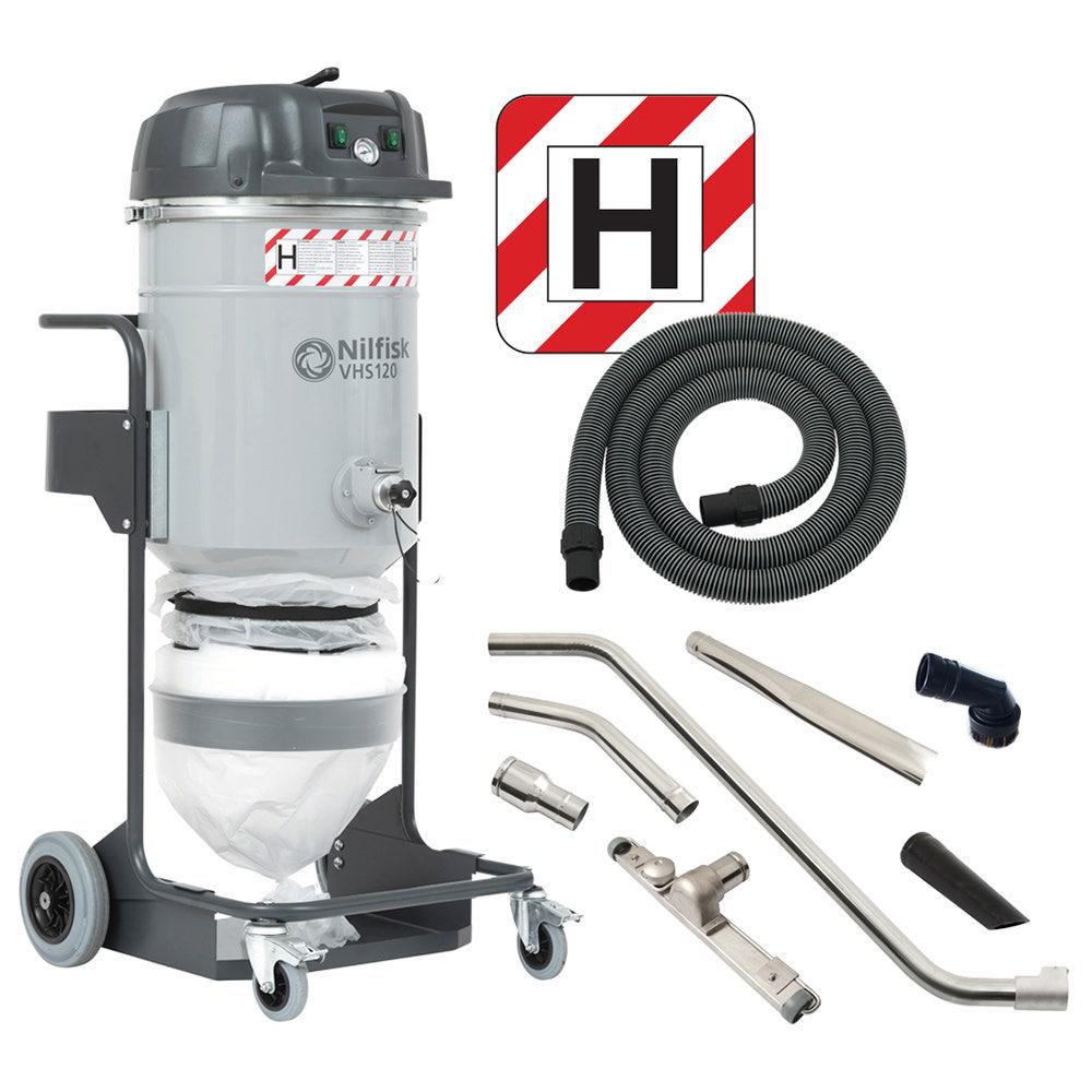 NILFISK Vacuum Extractor VHS120 H Class w. Anti Shock Accessories and DOP 4012300070DOP