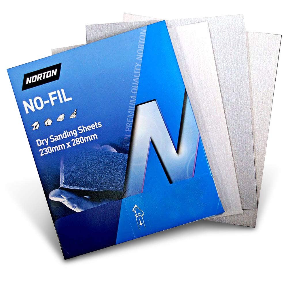 NORTON 230 x 280mm 240-Grit No-Fil Sandpaper Sheet for Paint - ADALOX