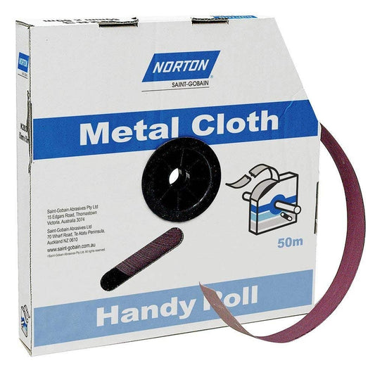 NORTON 40mm x 50m 80-Grit Metal Cloth Sanding Roll - METALITE