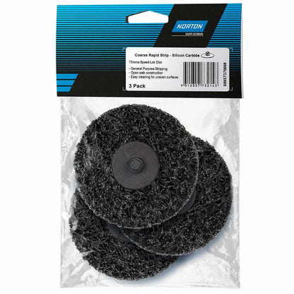 NORTON 75mm Quick-Change Stripping Disc - SPEEDLOCK RAPIDSTRIP - 3 Piece
