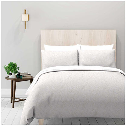 Natural Earth Organic Cotton Sheet Set 4 Piece Queen Stylised Leaves