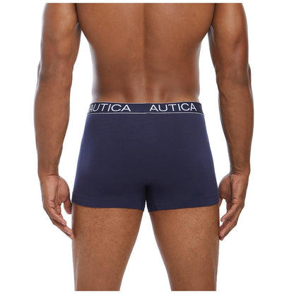 Nautica Men's 3pk Trunks Peacoat and Stripe