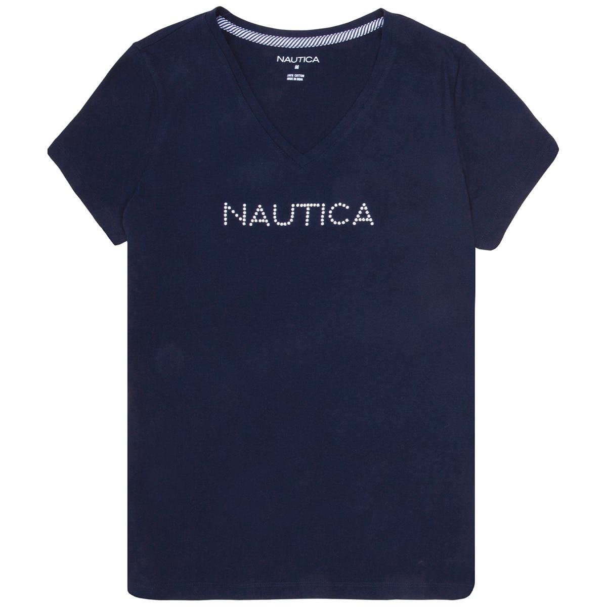 Nautica Women's V-Neck Tee White