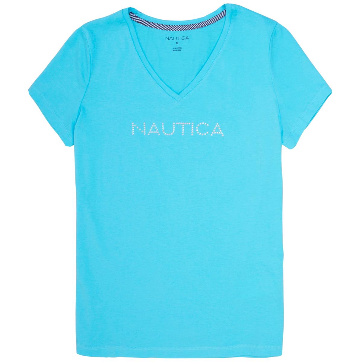 Nautica Women's V-Neck Tee White