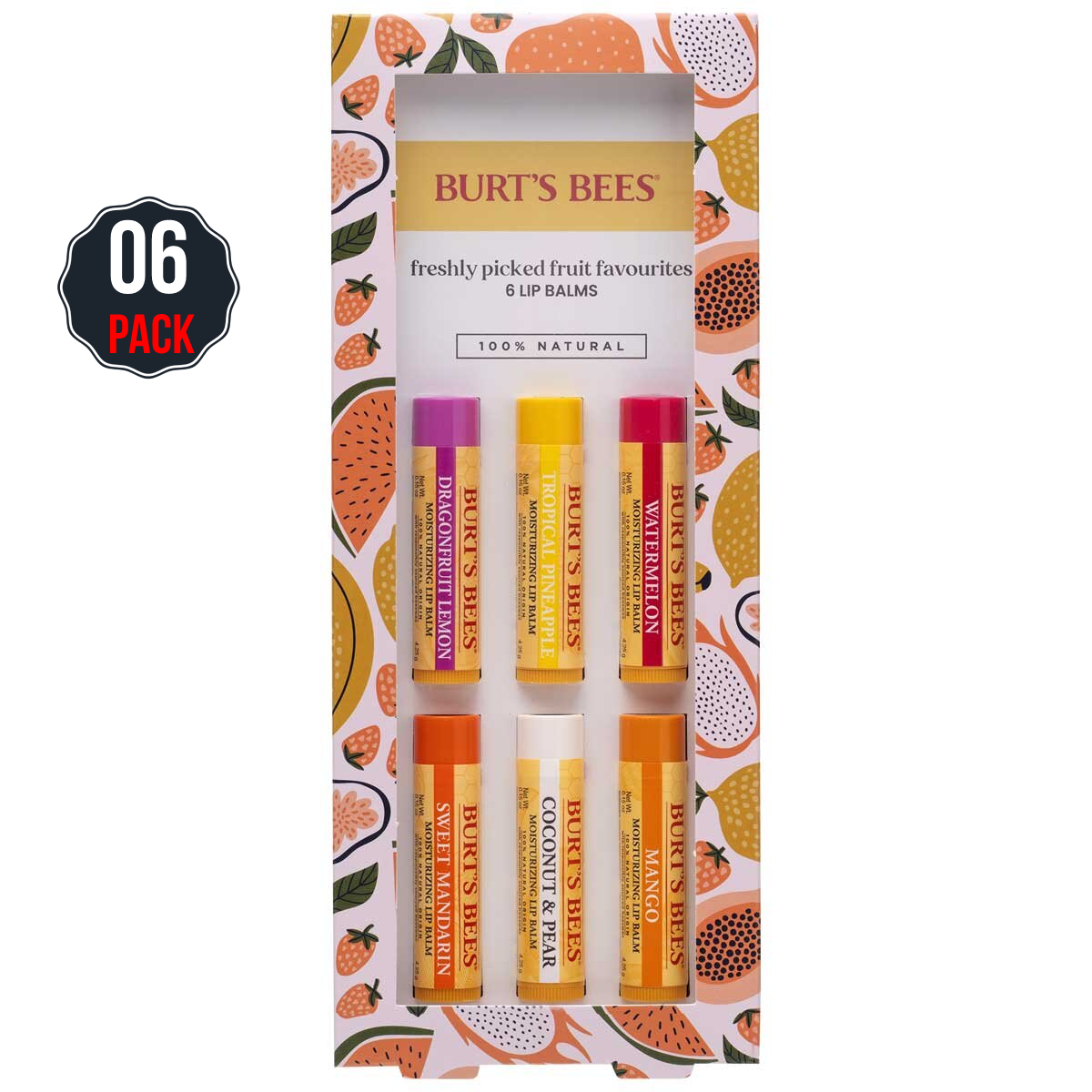 Burt's Bees Freshly Picked Favourites Lip Balm 6 Pack