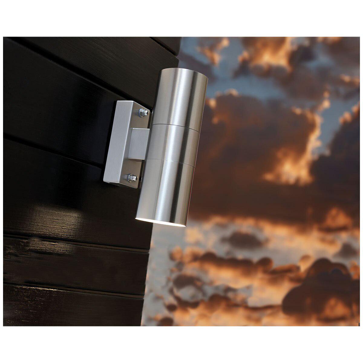 Nordlux Tin Wall Light Up Down Stainless Steel