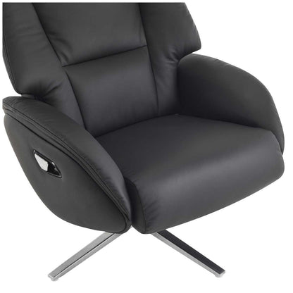 Northridge Home Leather Manual Recliner With Ottoman