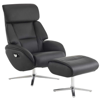 Northridge Home Leather Manual Recliner With Ottoman